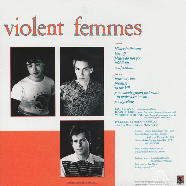 VIOLENT FEMMES : VIOLENT FEMMES LP 180G