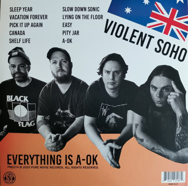 VIOLENT SOHO : EVERYTHING IS A - OK LTD LP 180G COLOURED VINYL