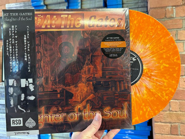 AT THE GATES : SLAUGHTER OF THE SOUL LTD RSD LP 180G ORANGE WHITE SPLATTER VINYL WITH OBI