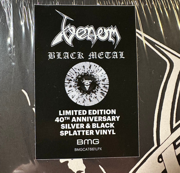 VENOM : BLACK METAL LTD LP 180G 40TH ANNIVERSARY SILVER BLACK SPLATTER VINYL