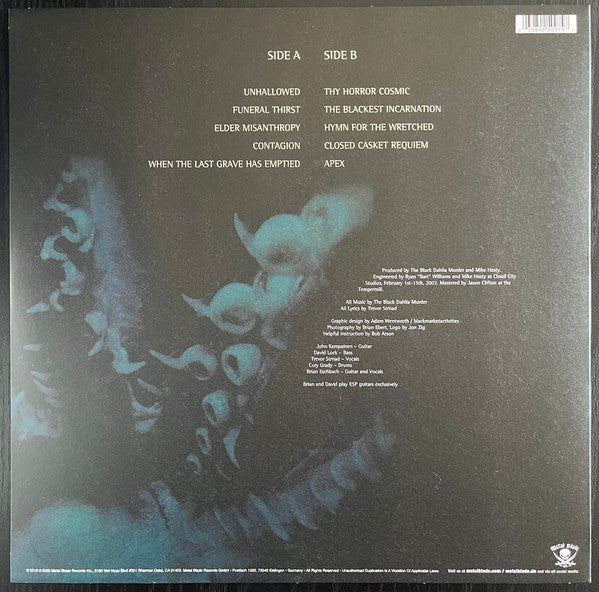 THE BLACK DAHLIA MURDER : UNHALLOWED LTD LP 180G TURQUOISE VINYL