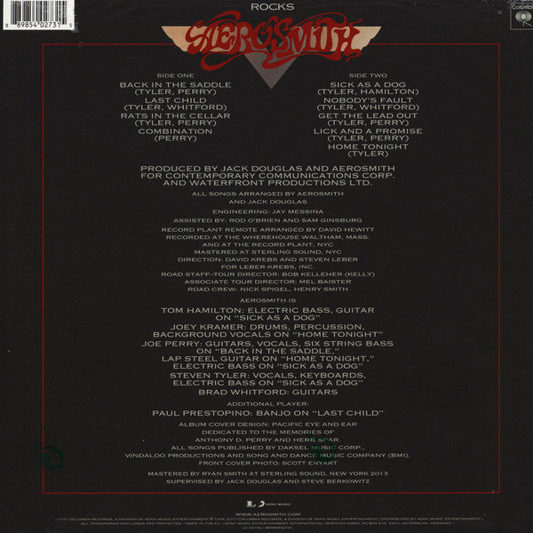 AEROSMITH : ROCKS LP 180G