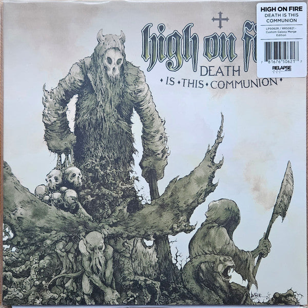 HIGH ON FIRE 🔥 : DEATH IS THE COMMUNION LTD 2LP GREEN GALAXY MERGE VINYL