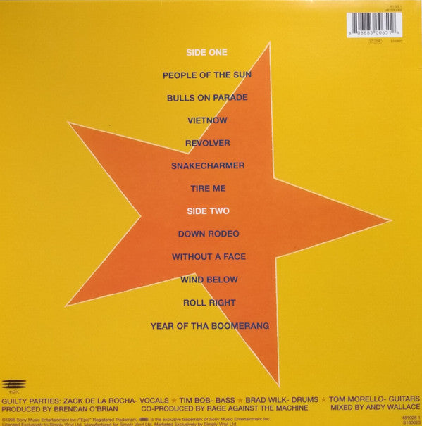 RAGE AGAINST THE MACHINE : EVIL EMPIRE LP 180G