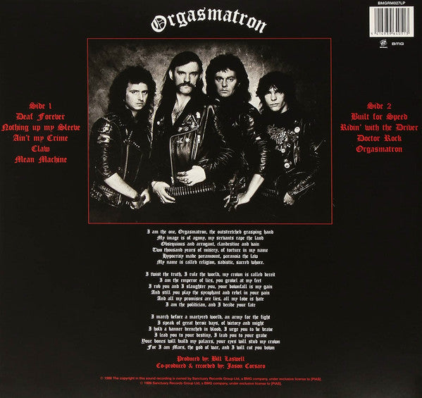 MOTORHEAD : ORGASMATRON LP 180G