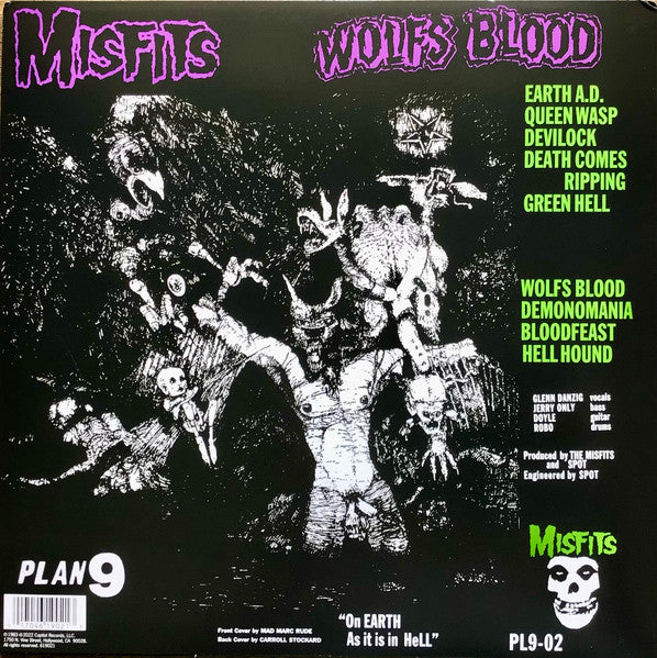 MISFITS : EARTH AD WOLFS BLOOD LTD RSD LP 180G PURPLE SWIRL VINYL