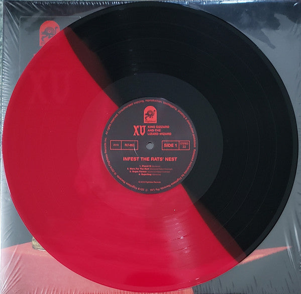 KING GIZZARD AND THE LIZARD WIZARD : INFEST THE RATS NEST LTD LP 180G RED BLACK SPLIT VINYL