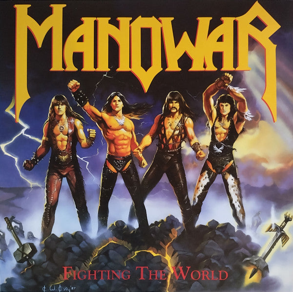 MANOWAR : FIGHTING THE WORLD LTD LP 180G BLACK SILVER SPLATTER VINYL