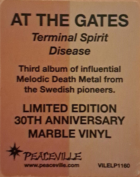 AT THE GATES : TERMINAL SPIRIT DISEASE LTD LP 180G ORANGE MARBLED VINYL