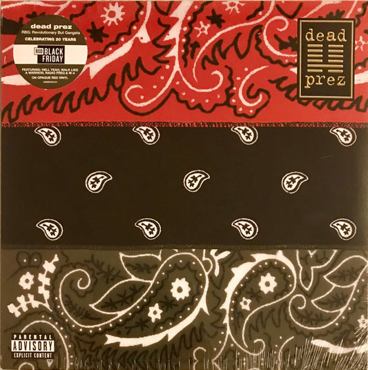 DEAD PREZ : RBG REVOLUTIONARY BUT GANGSTA LTD 20TH ANNIVERSARY LP 180G RED VINYL