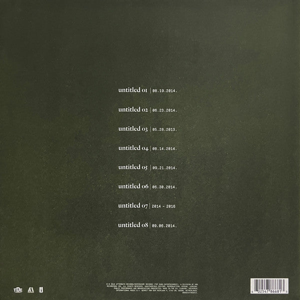 KENDRICK LAMAR : UNTITLED UNMASTERED LP 180G