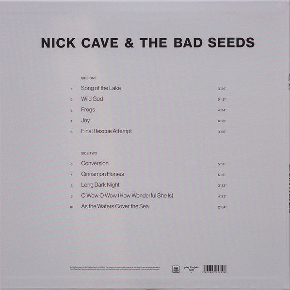 NICK CAVE & THE BAD SEEDS WILD GOD LTD LP 180G CLEAR VINYL