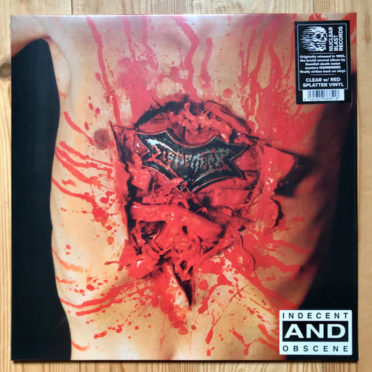 DISMEMBER : INDECENT AND OBSCENE LTD LP 180G CLEAR RED SPLATTER VINYL