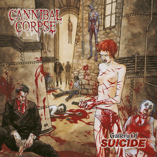 CANNIBAL CORPSE : GALLERY OF SUICIDE LTD LP 180G OFF WHITE WITH RED SPLATTER LP