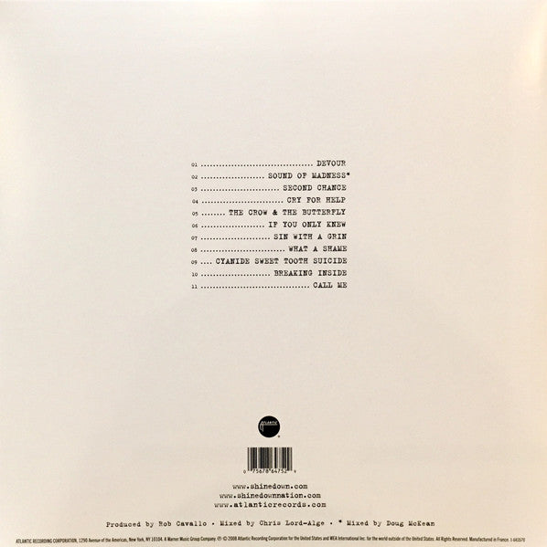 SHINEDOWN : THE SOUND OF MADNESS LTD LP 180G WHITE VINYL