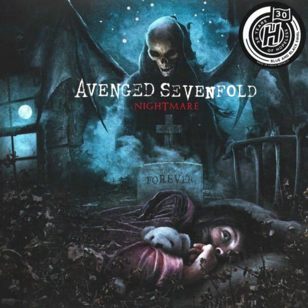 AVENGED SEVENFOLD : 💀 NIGHTMARE LTD 2LP BLACK & BLUE SWIRL