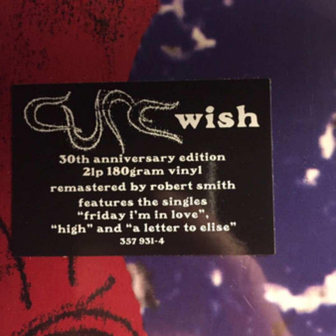 THE CURE : WISH LTD 2LP 30TH ANNIVERSARY