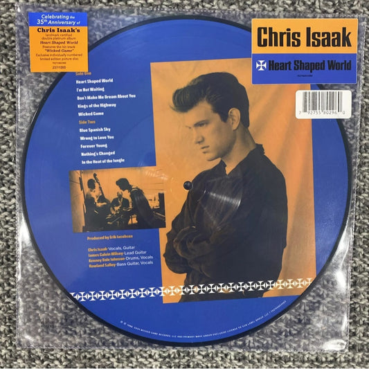 CHRIS ISAAK : HEART SHAPED WORLD LTD 35TH ANNIVERSARY PICTURE DISC