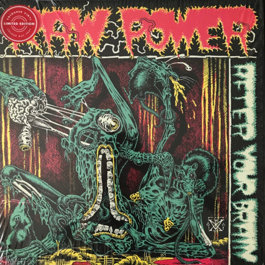 RAW POWER : AFTER YOUR BRAIN LTD LP 180G WHITE RED SPLATTER VINYL