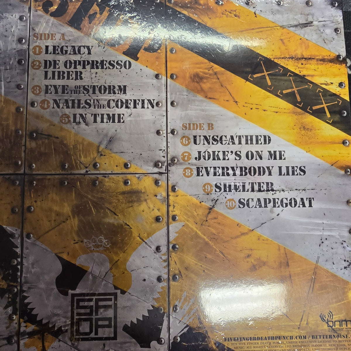 FIVE FINGER DEATH PUNCH : LEGACY LTD LP 180G CLEAR VINYL