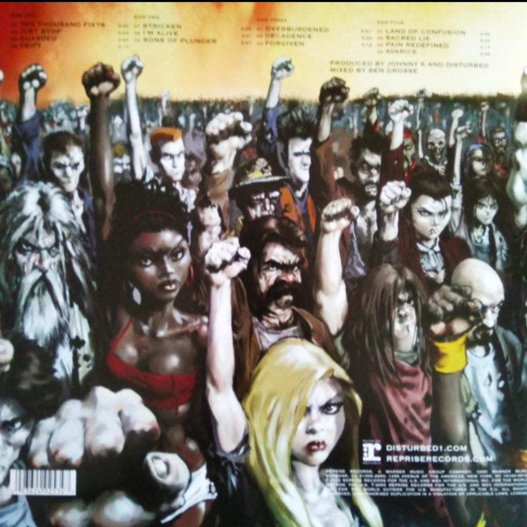 DISTURBED : TEN THOUSAND FISTS LTD 20TH ANNIVERSARY 2LP 180G YELLOW FLAME VINYL