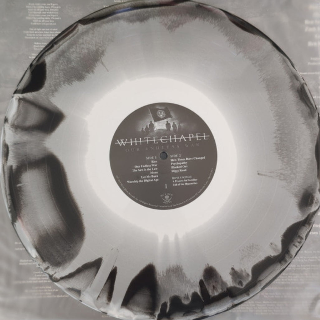 WHITECHAPEL : OUR ENDLESS WAR LTD LP 180G SILVER WHITE BLACK MERGE VINYL