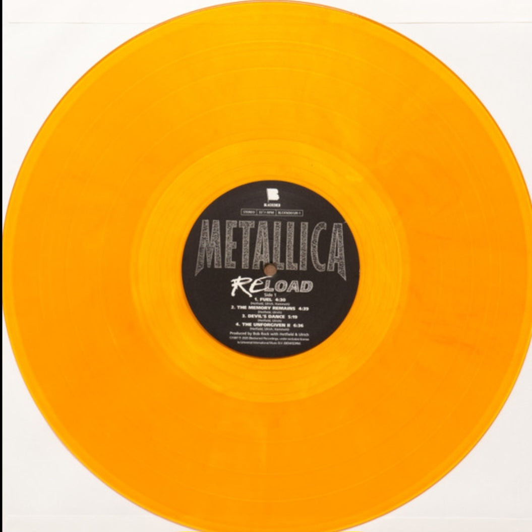 METALLICA : RELOAD LTD 2LP 180G REMASTERED FLAMING FUEL VINYL