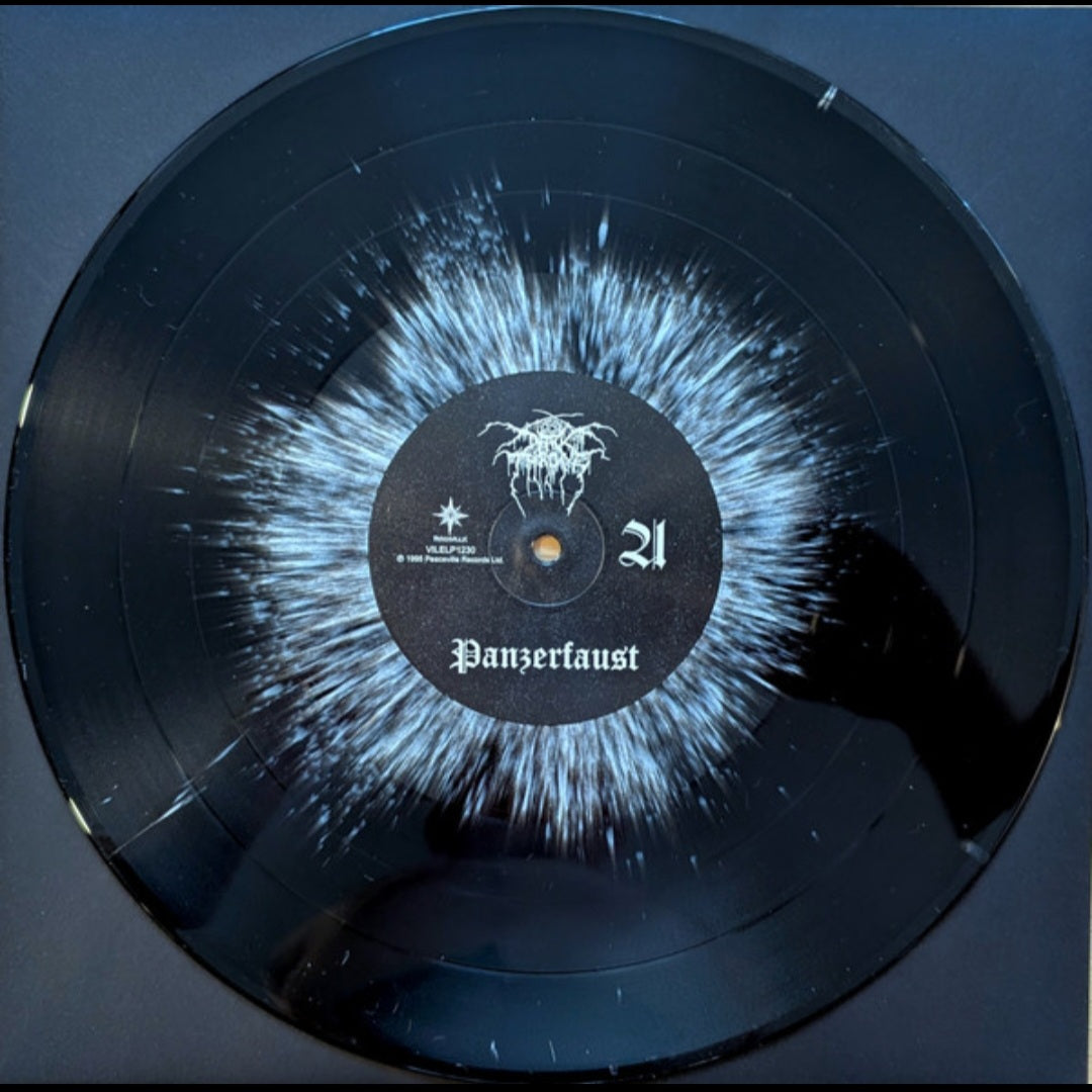 DARKTHRONE : PANZERFAUST LTD 30TH ANNIVERSARY LP 180G BLACK WHITE SPLATTER VINYL