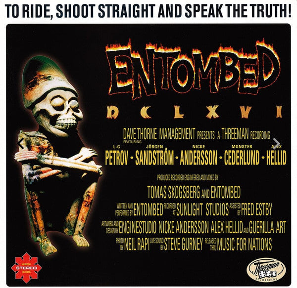 ENTOMBED : TO RIDE SHOOT STRAIGHT AND SPEAK THE TRUTH LP 180G