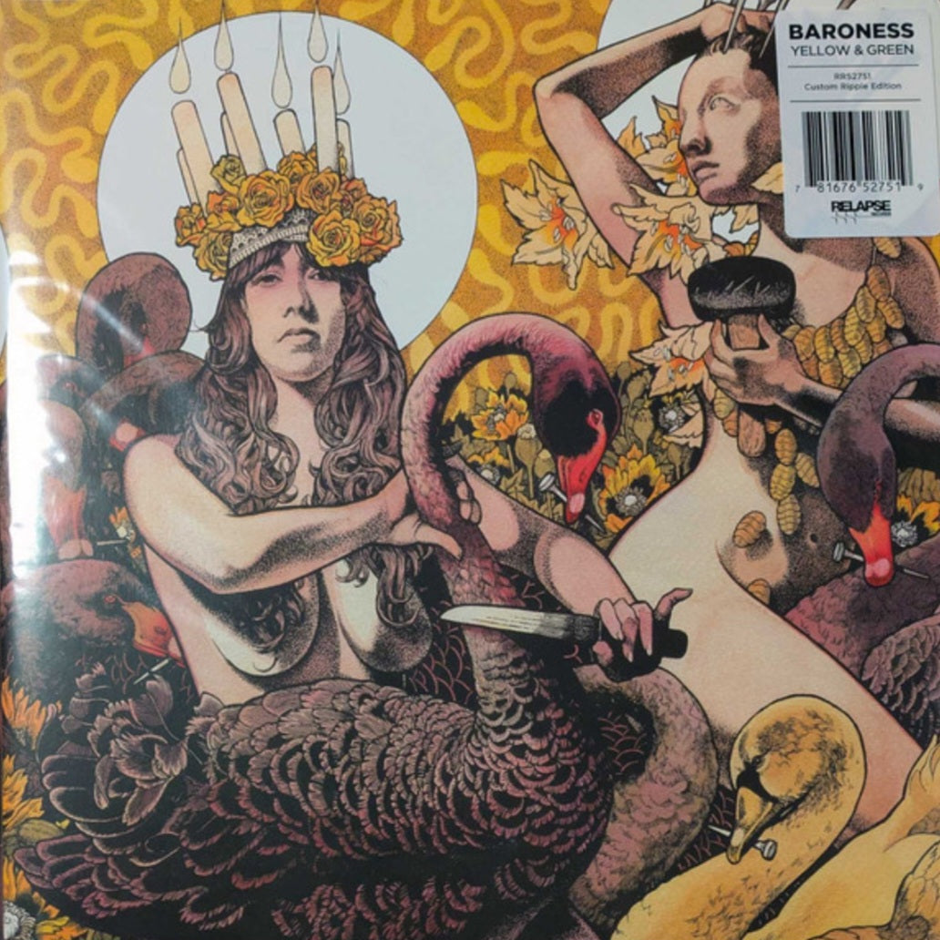 BARONESS : YELLOW & GREEN LTD 2LP 180G CUSTOM RIPPLE VINYL