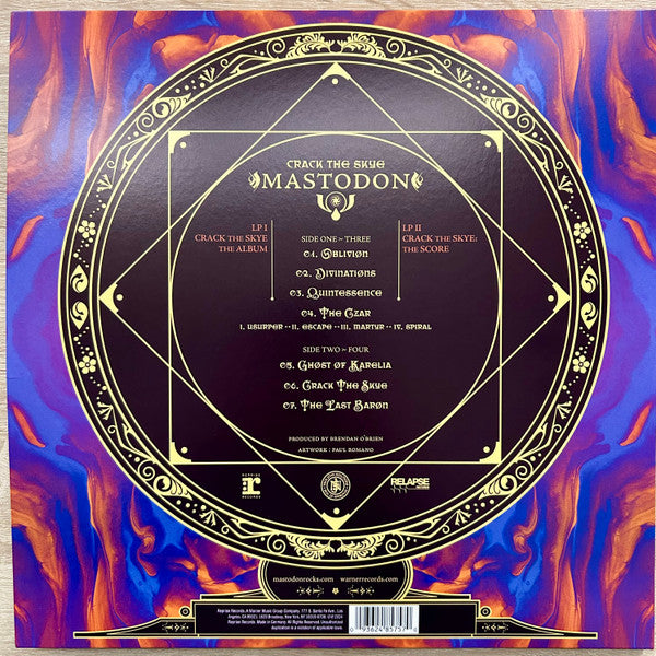 MASTODON : CRACK THE SKYE LTD 15TH ANNIVERSARY 2LP 180G SKY BLUE VINYL