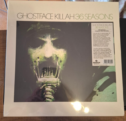 GHOSTFACE KILLAH : 36 SEASONS LTD LP 10TH ANNIVERSARY 180G TRANSPARENT YELLOW VINYL