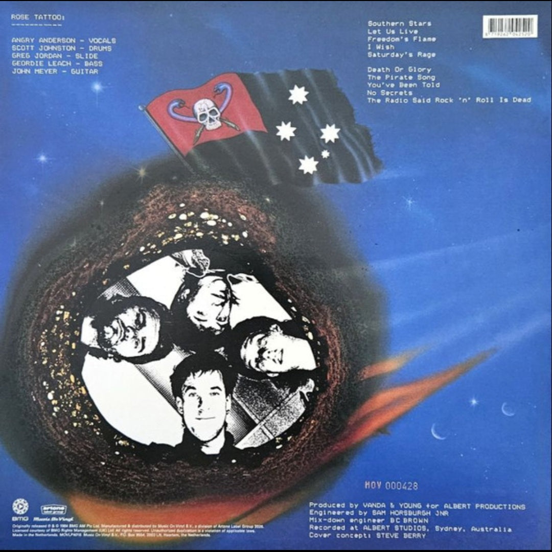 ROSE TATTOO : SOUTHERN SONS LTD NUMBERED 50TH ANNIVERSARY LP 180G BLUE SWIRL VINYL