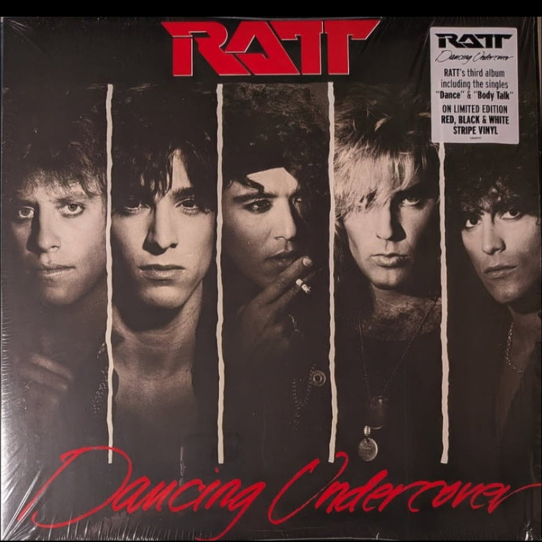 RATT : DANCING UNDERCOVER LTD LP 180G RED BLACK WHITE STRIPE VINYL