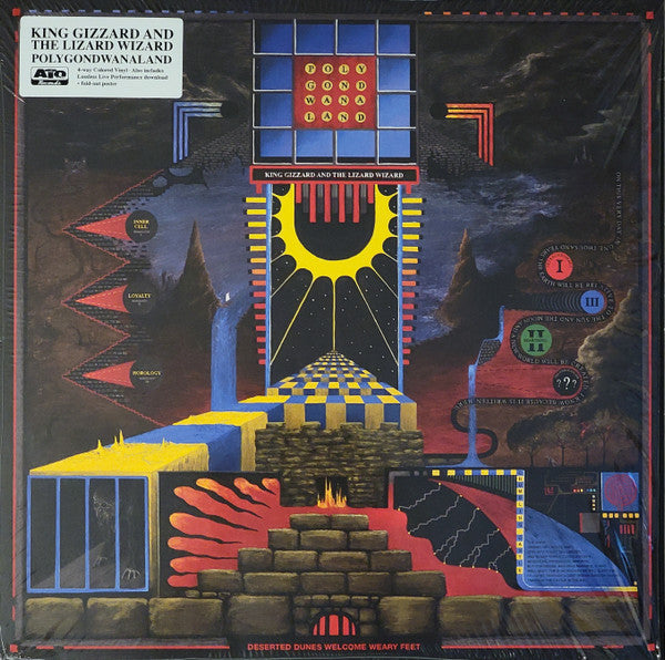 KING GIZZARD AND THE LIZARD WIZARD : POLYGONDWANALAND LTD LP 180G 4 WAY COLOURED VINYL INC POSTER