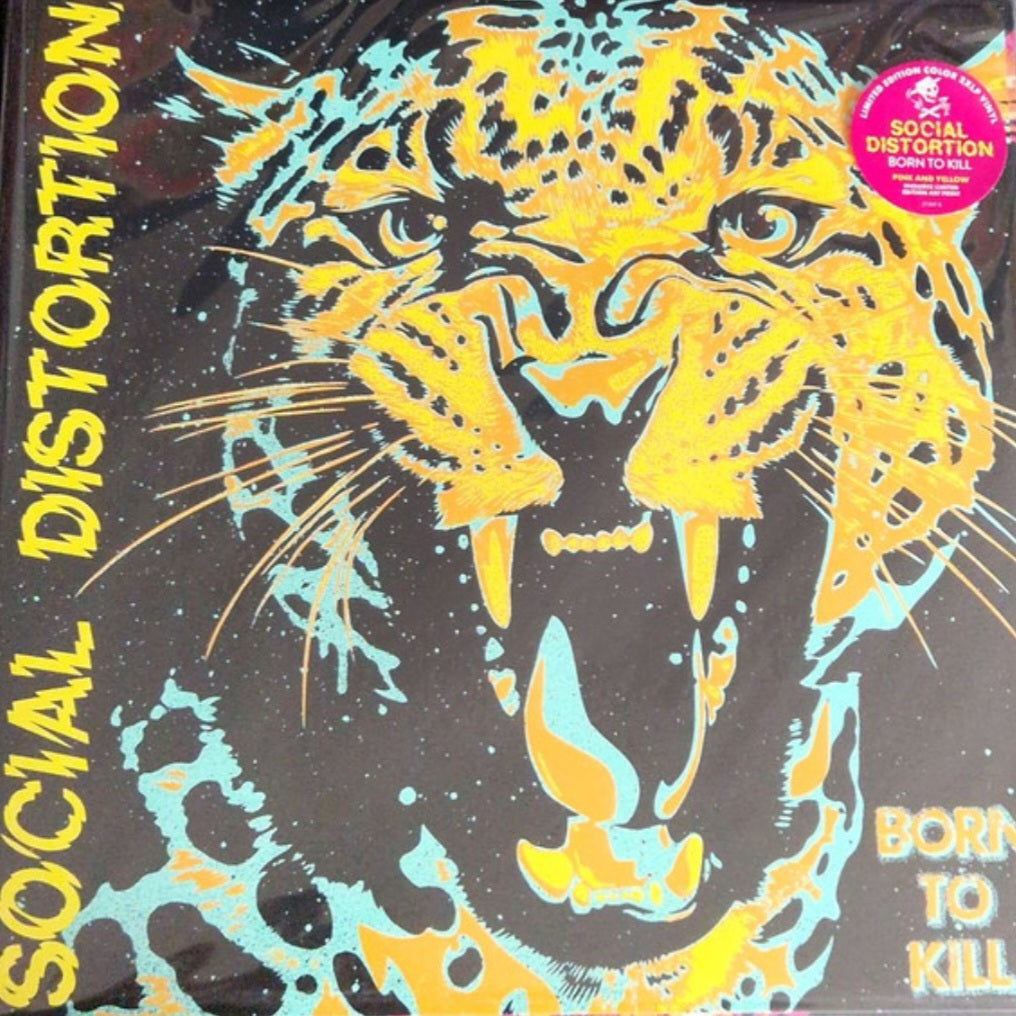 SOCIAL DISTORTION : BORN TO KILL LTD 2LP 180G PINK & YELLOW VINYL INC ART PRINT