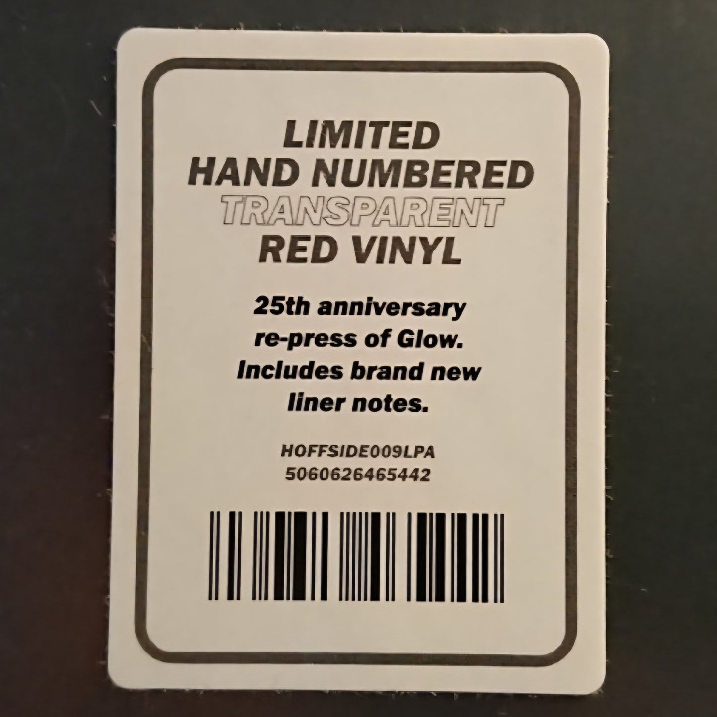 REEF : GLOW LTD LP 180G HAND NUMBERED RED VINYL