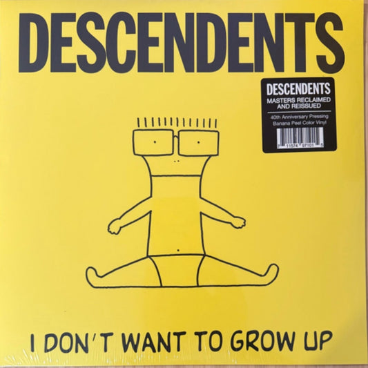 DESCENDENTS : I DONT WANT TO GROW UP LTD LP 40TH ANNIVERSARY 180G BANANA PEEL COLOURED VINYL