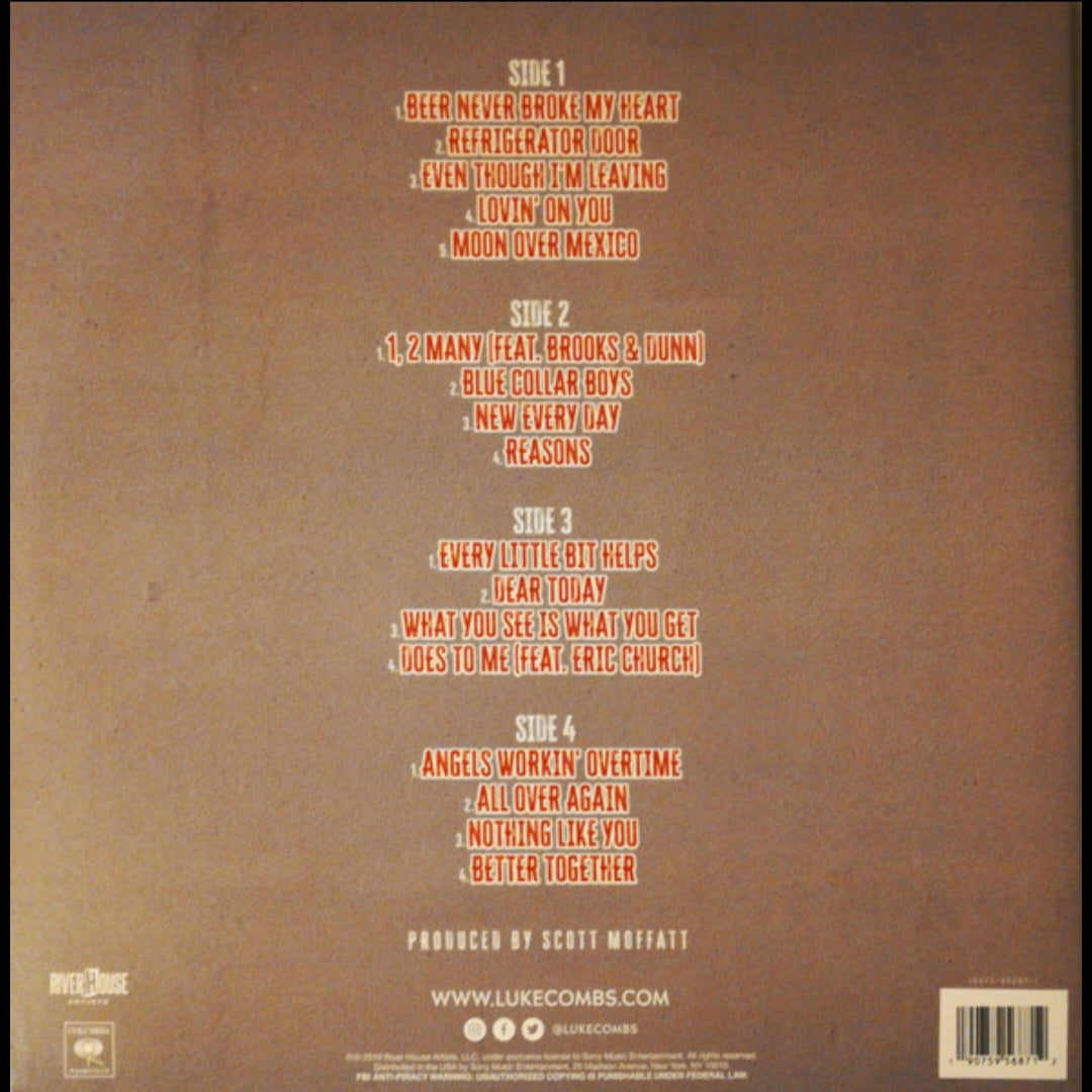 LUKE COMBS : WHAT YOU SEE IS WHAT YOU GET 2LP 180G