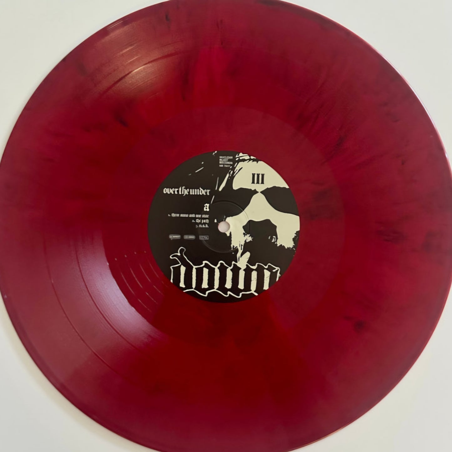 DOWN : OVER THE UNDER LTD 2LP 180G RED BLACK MARBLED VINYL