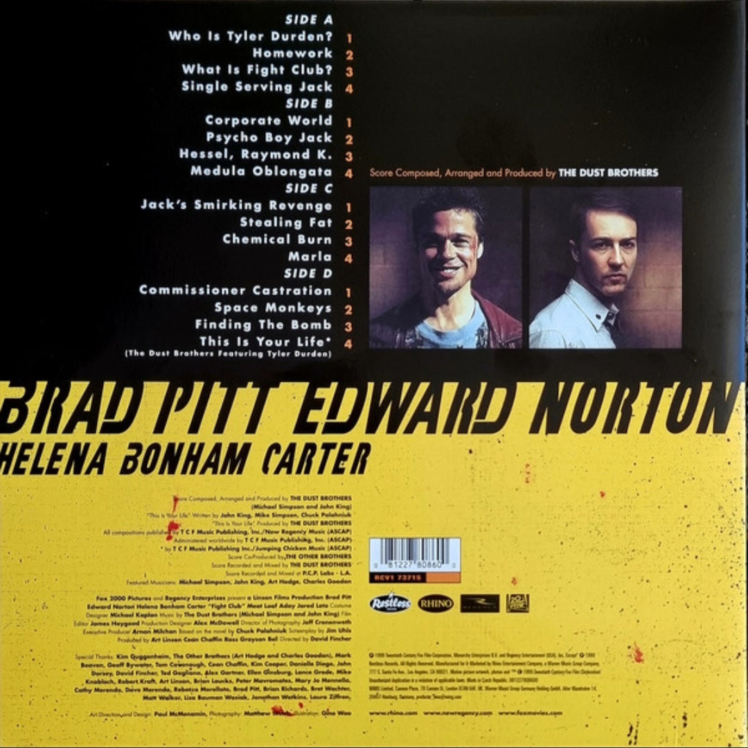 FIGHT CLUB : THE DUST BROTHERS ORIGINAL SCORE LTD 2LP 180G PINK VINYL