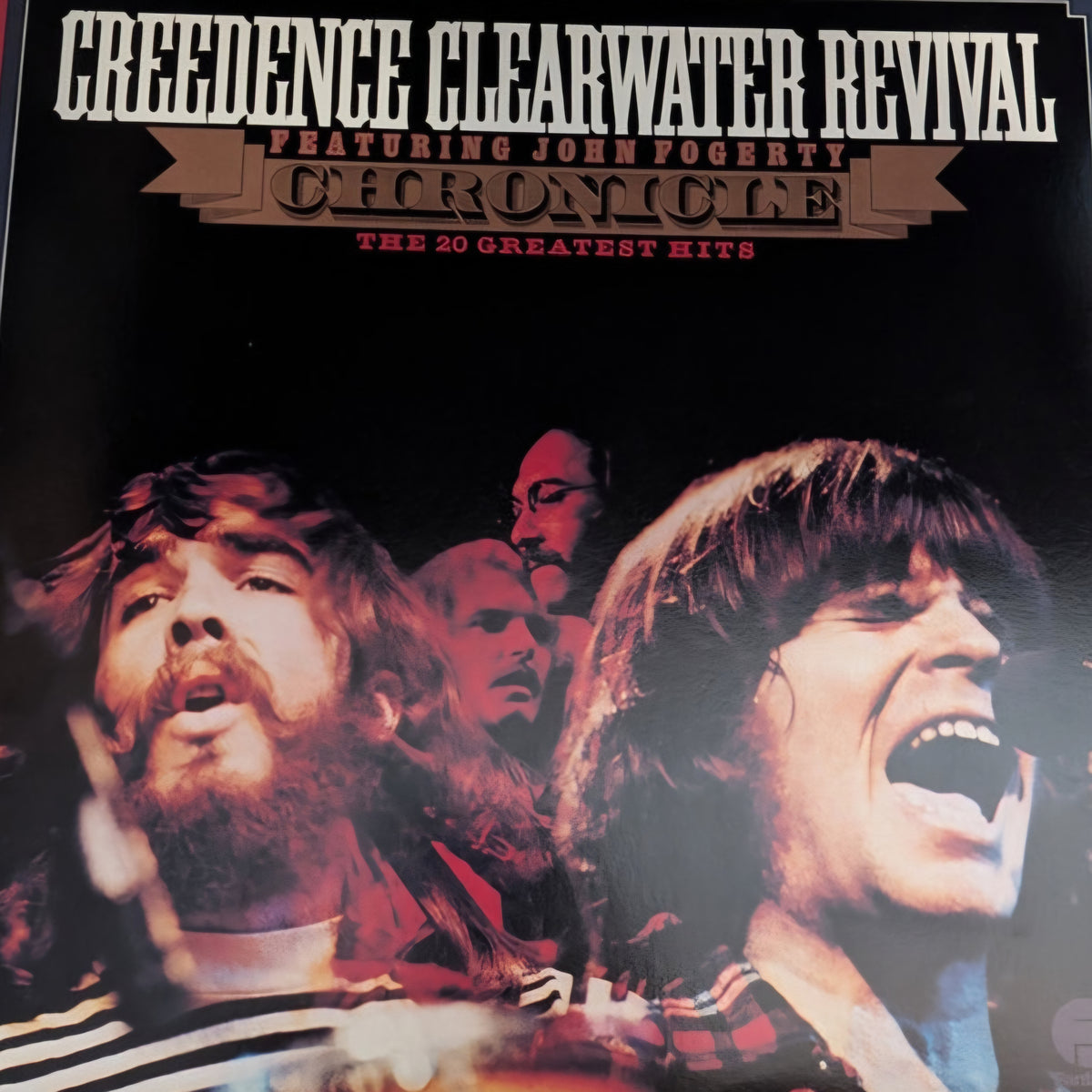 CREEDENCE CLEARWATER REVIVAL : CHRONICLE 20 GREATEST HITS LTD LTD 2LP RED WHITE & BLUE VINYL INCLUDES BONUS SLIPMAT