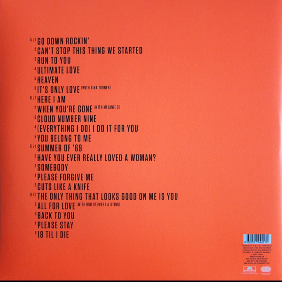 BRYAN ADAMS : ULTIMATE GREATEST HITS 2LP 180G