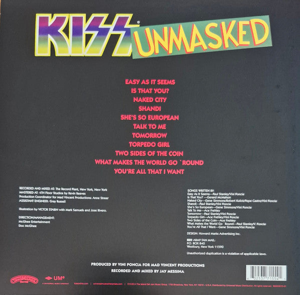 KISS : UNMASKED LP 180G