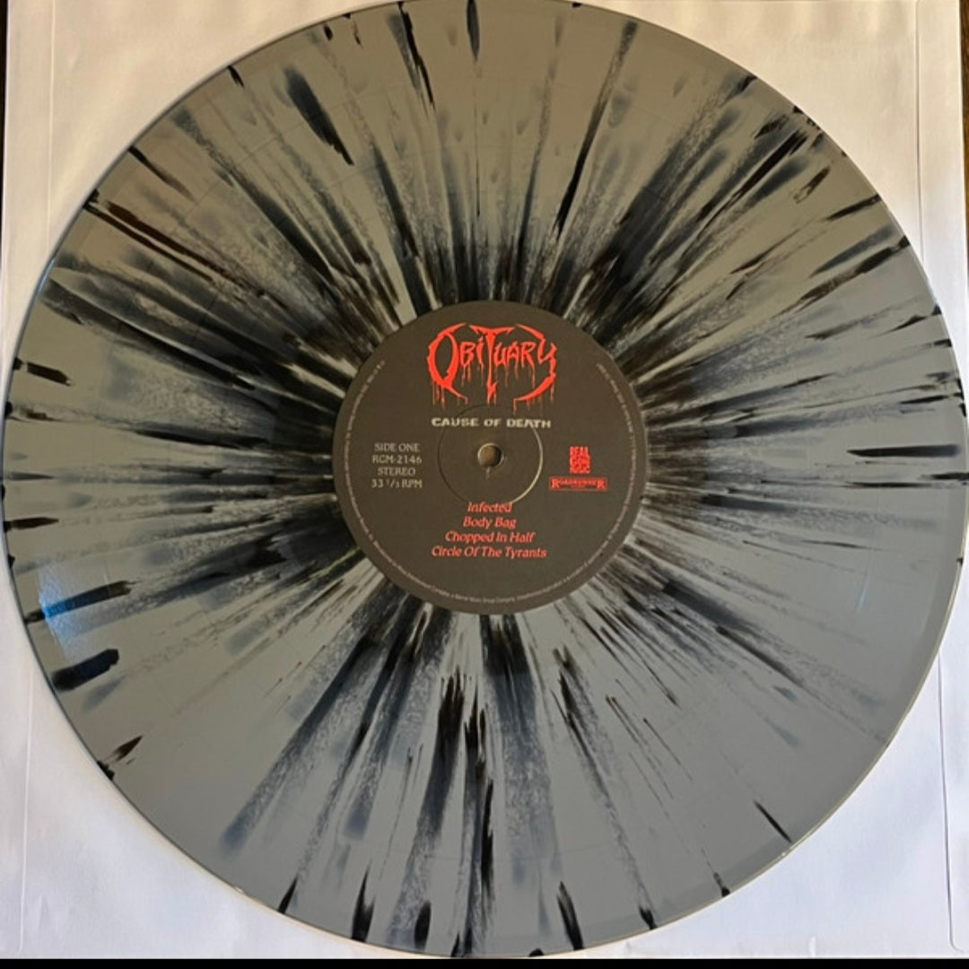 OBITUARY : CAUSE OF DEATH LTD LP 180G BLACK GREY SPLATTER VINYL