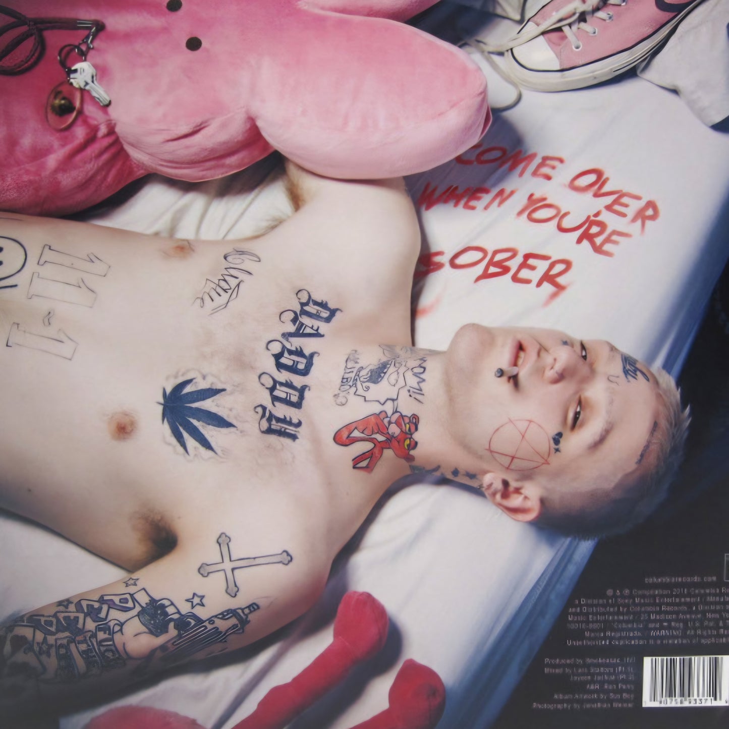 LIL PEEP : COME OVER WHEN YOU'RE SOBER LTD 2LP 180G PINK BLACK VINYL