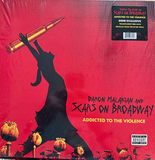 DARON MALAKIAN/SCARS ON BROADWAY : ADDICTED TO THE VIOLENCE LTD LP 180G RED GOLD SPLATTER VINYL