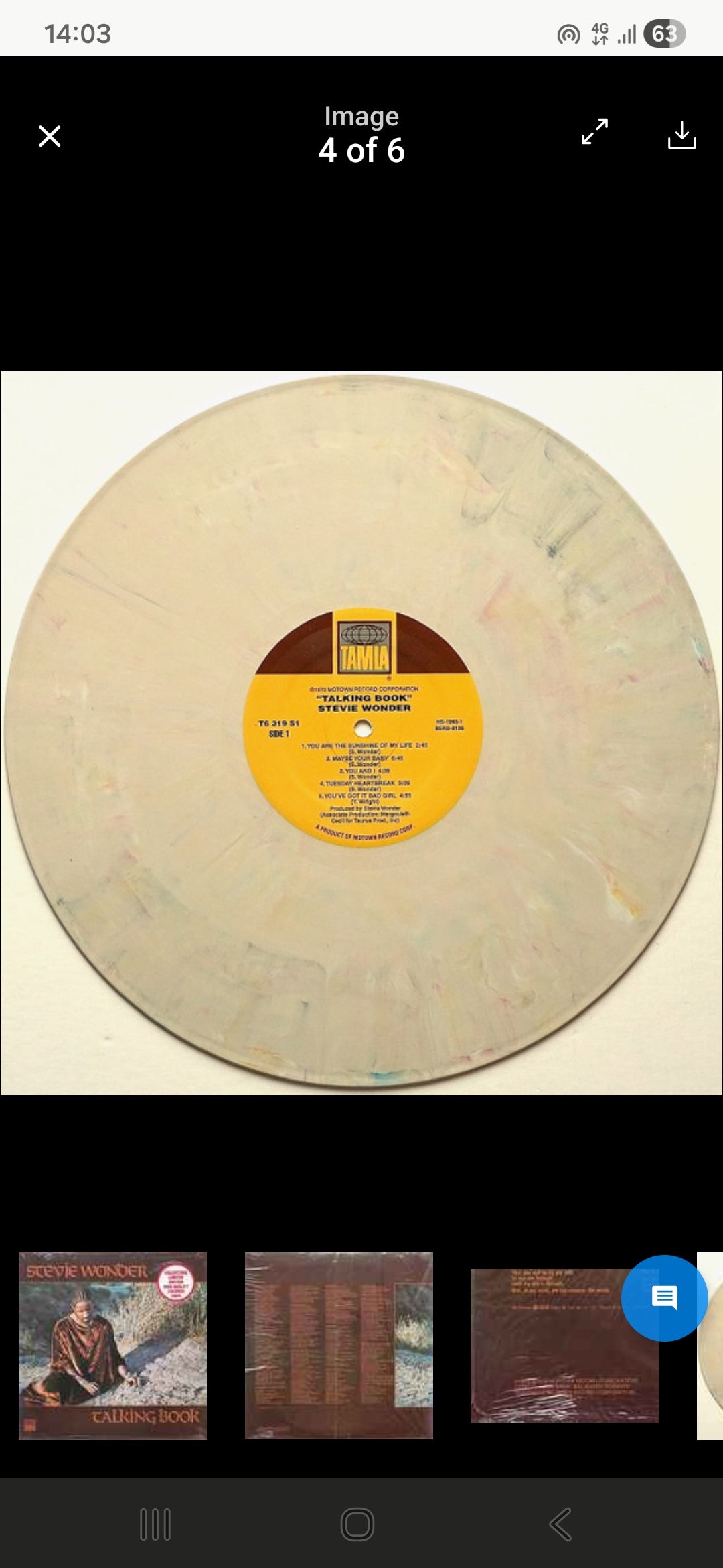 STEVIE WONDER : TALKING BOOK LTD LP 180G TAN MARBLED VINYL