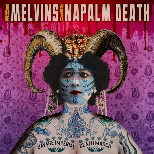 THE MELVINS WITH NAPALM DEATH : SAVAGE IMPERIAL DEATH MARCH LTD LP 180G OBNOXIOUS ORCHID VINYL
