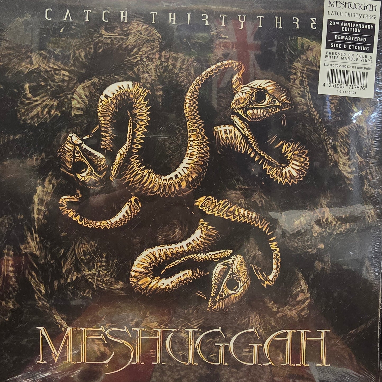 MESHUGGAH : CATCH THIRTY THREE LTD 20TH ANNIVERSARY 2LP 180G GOLD WHITE MARBLED VINYL